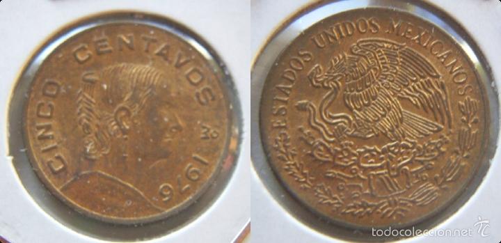 Monedas antiguas de Am&eacute;rica: MONEDA DE Mejico 5 centavos 1976 - Foto 1