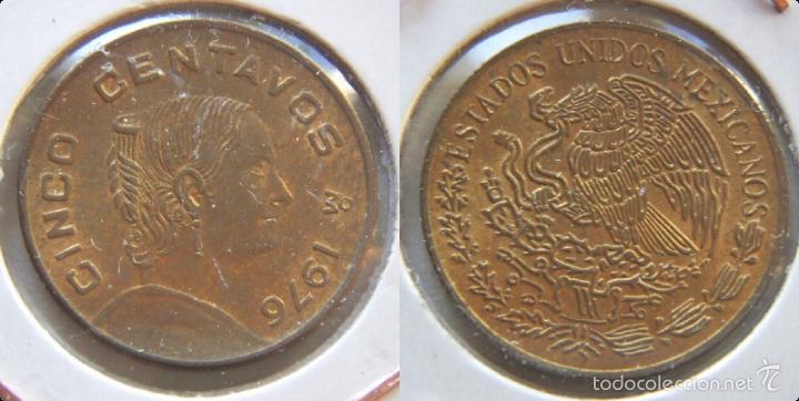 Monedas antiguas de Am&eacute;rica: MONEDA DE Mejico 5 centavos 1976 - Foto 1