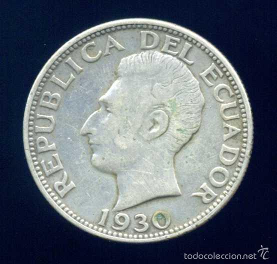 Monedas antiguas de Am&eacute;rica: ECUADOR - 2 SUCRES de PLATA de 1930 - Foto 1
