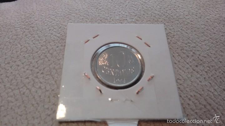 Monedas antiguas de Am&eacute;rica: Moneda Brasil 10 centavos 1994 EBC encartonada - Foto 2