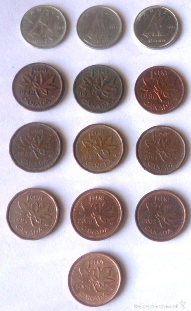 Monedas antiguas de Am&eacute;rica: LOTE DE 13 MONEDAS DE CANADA - Foto 1