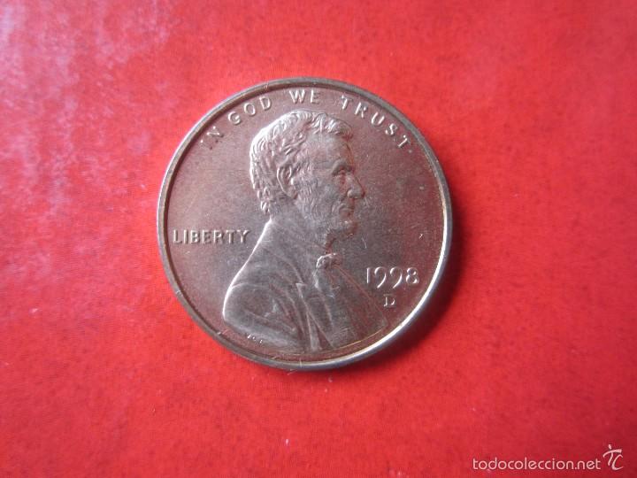 Monedas antiguas de Am&eacute;rica: Usa. 1 c&eacute;ntimo 1998. D - Foto 1