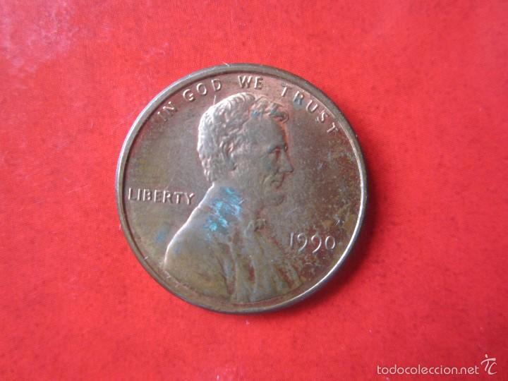 Monedas antiguas de Am&eacute;rica: Usa. 1 c&eacute;ntimo 1990 - Foto 1