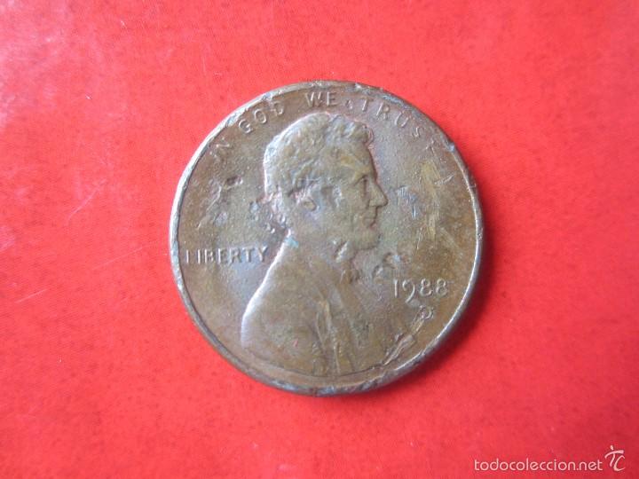 Monedas antiguas de Am&eacute;rica: Usa. 1 c&eacute;ntimo 1988. D - Foto 1