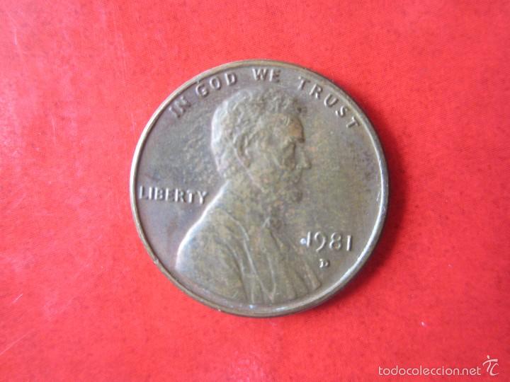 Monedas antiguas de Am&eacute;rica: Usa. 1 c&eacute;ntimo 1981. D - Foto 1