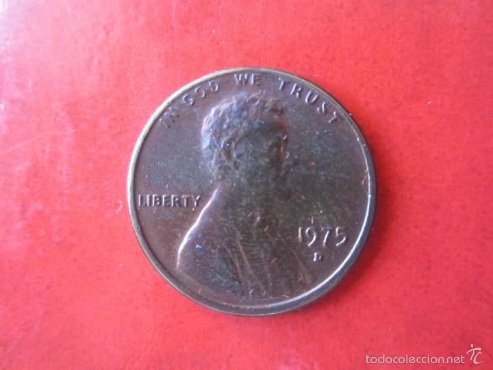Monedas antiguas de Am&eacute;rica: Usa. 1 c&eacute;ntimo 1975. D - Foto 1
