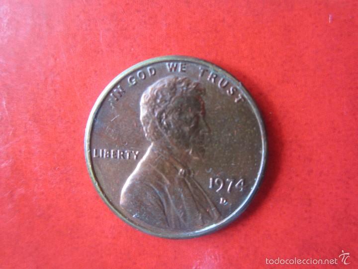 Monedas antiguas de Am&eacute;rica: Usa. 1 c&eacute;ntimo 1974. D - Foto 1
