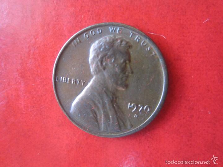 Monedas antiguas de Am&eacute;rica: Usa. 1 c&eacute;ntimo 1970. D - Foto 1