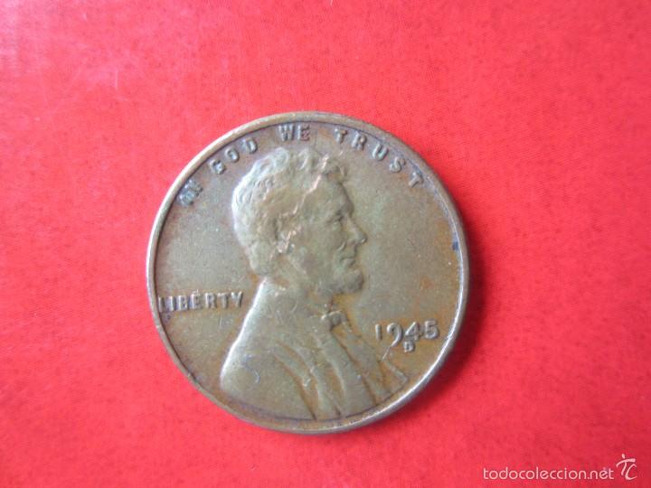 Monedas antiguas de Am&eacute;rica: Usa. 1 c&eacute;ntimo 1945. D - Foto 1