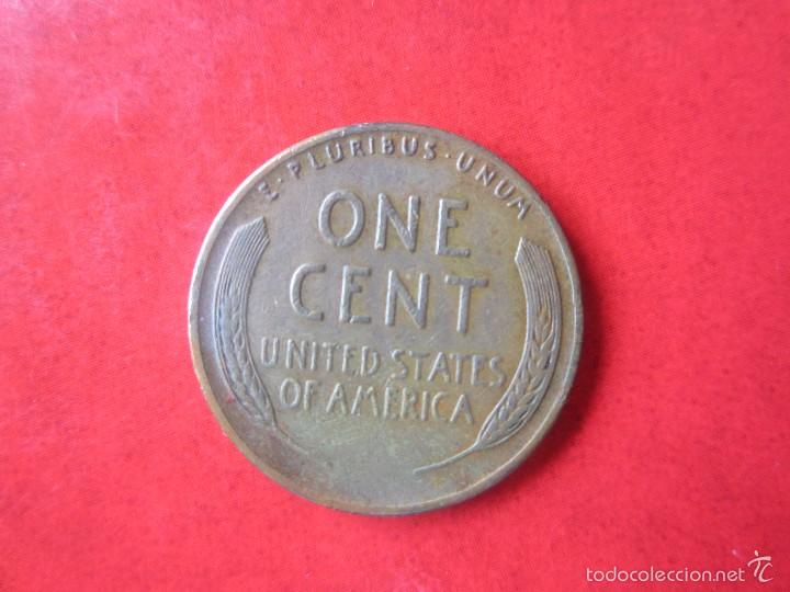 Monedas antiguas de Am&eacute;rica: Usa. 1 c&eacute;ntimo 1945. D - Foto 2
