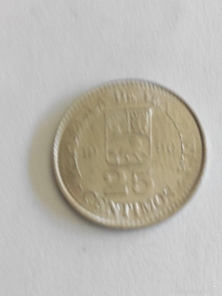 Monedas antiguas de Am&eacute;rica: MONEDA VENEZUELA 25 CENTIMOS 1990.SC - Foto 1