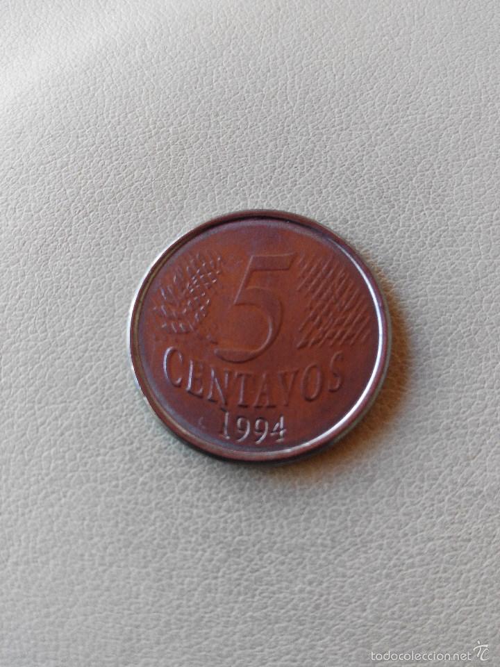 Monedas antiguas de Am&eacute;rica: MONEDA BRASIL 5 CENTAVOS 1994.EBC - Foto 1
