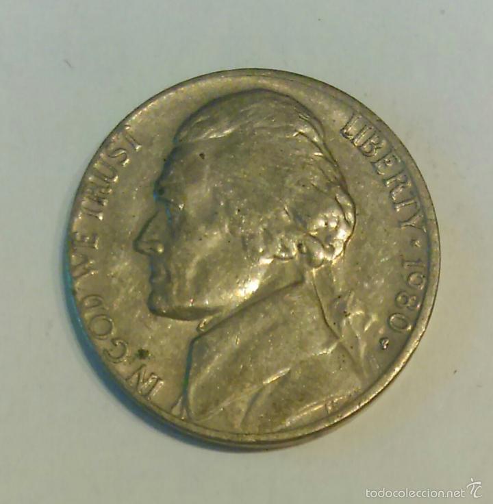 Monedas antiguas de Am&eacute;rica: EEUU *** 5 CENTAVOS  *** A&Ntilde;O 1980 - Foto 2