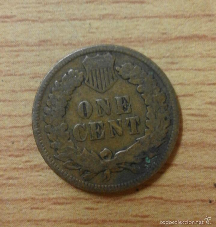 Monedas antiguas de Am&eacute;rica: Moneda USA one cent 1907 - Foto 2