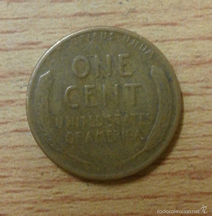 Monedas antiguas de Am&eacute;rica: Moneda USA one cent 1958 Denver - Foto 2
