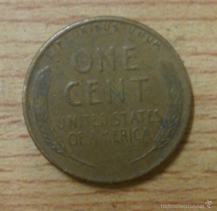 Monedas antiguas de Am&eacute;rica: Moneda USA one cent 1955 Denver - Foto 2