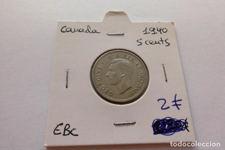 Monedas antiguas de Am&eacute;rica: Canada 5 Cents 1940 - Foto 1
