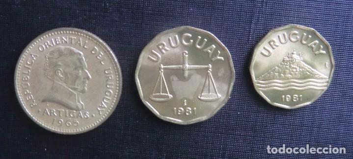 Monedas antiguas de Am&eacute;rica: ESPL&Eacute;NDIDA SERIE SIN CIRCULAR DE URUGUAY - Foto 1