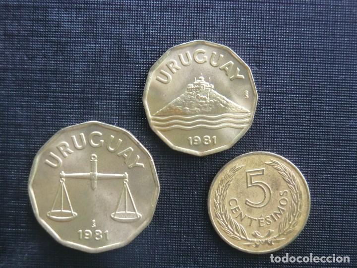 Monedas antiguas de Am&eacute;rica: ESPL&Eacute;NDIDA SERIE SIN CIRCULAR DE URUGUAY - Foto 1