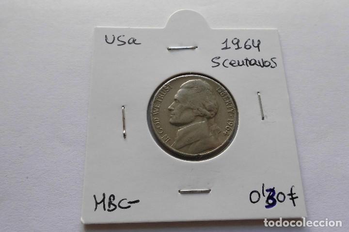Monedas antiguas de Am&eacute;rica: Usa 5 centavos 1964 - Foto 1