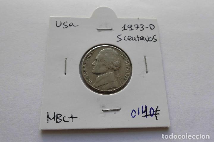 Monedas antiguas de Am&eacute;rica: Usa 5 centavos 1973 D - Foto 1