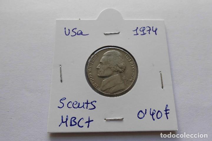 Monedas antiguas de Am&eacute;rica: Usa 5 centavos 1974 - Foto 1