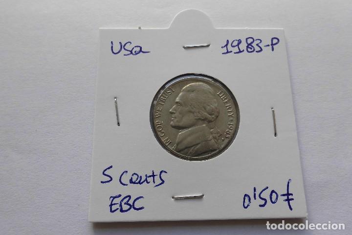 Monedas antiguas de Am&eacute;rica: Usa 5 centavos 1983 P - Foto 1