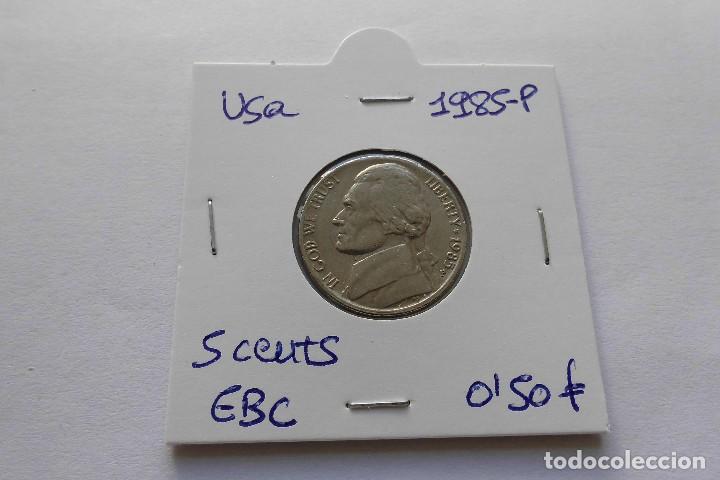 Monedas antiguas de Am&eacute;rica: Usa 5 centavos 1985 P - Foto 1