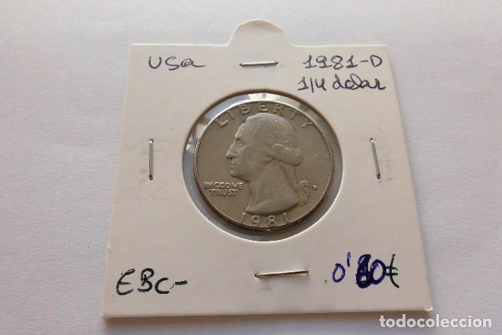 Monedas antiguas de Am&eacute;rica: Usa 1/4 dolar 1981 D - Foto 1