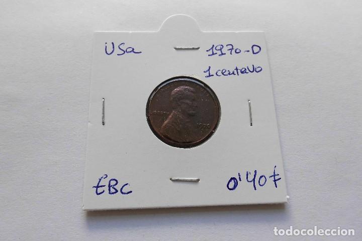 Monedas antiguas de Am&eacute;rica: Usa 1 centavo 1970 D - Foto 1