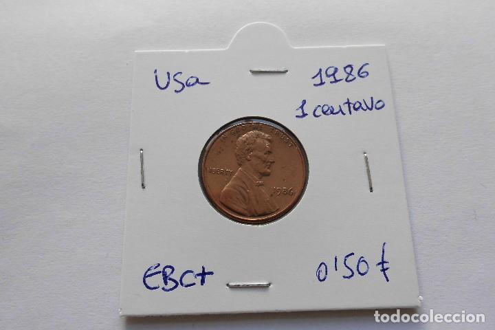 Monedas antiguas de Am&eacute;rica: Usa 1 centavo 1986 - Foto 1