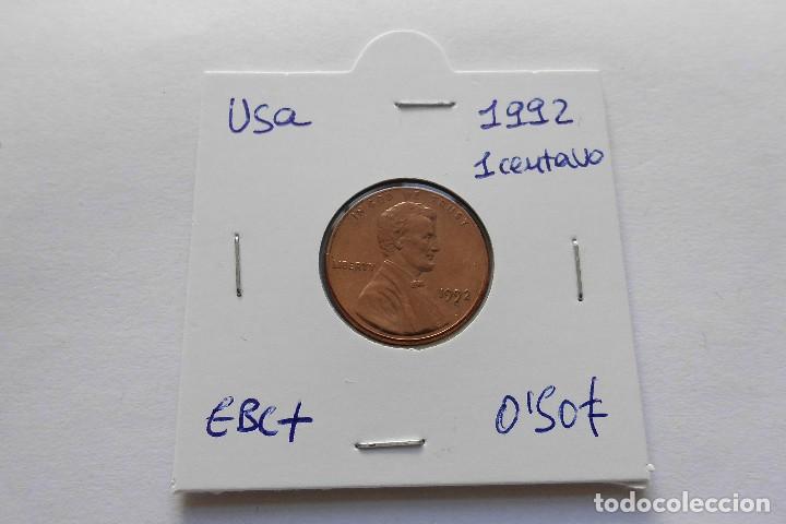 Monedas antiguas de Am&eacute;rica: Usa 1 centavo 1992 - Foto 1