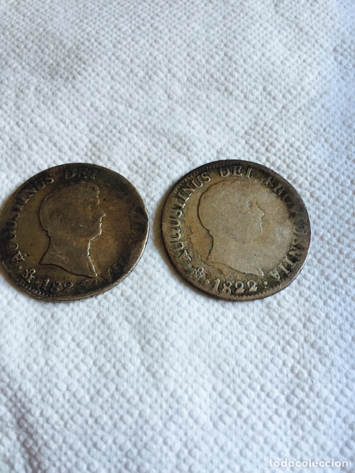 Monedas antiguas de América: Lote de 2 piezas de 2 reales México iturbe 1822-1823 raras - Foto 1 - 171581939