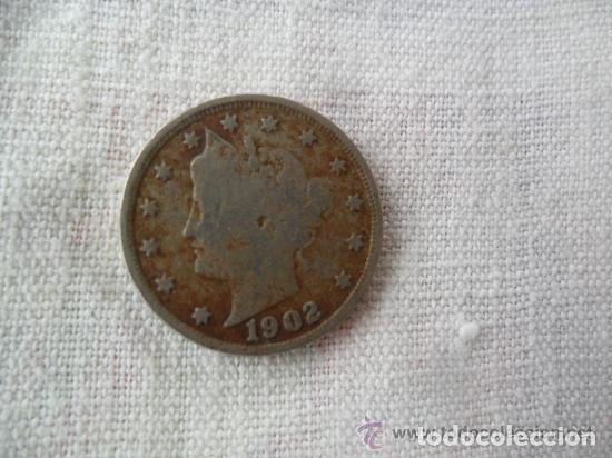 Monedas antiguas de Am&eacute;rica: MONEDA DE 5 CENTAVOS 1902 USA - Foto 1