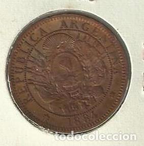 Monedas antiguas de Am&eacute;rica: MONEDA ARGENTINA 2 CENTAVOS 1884 - Foto 2