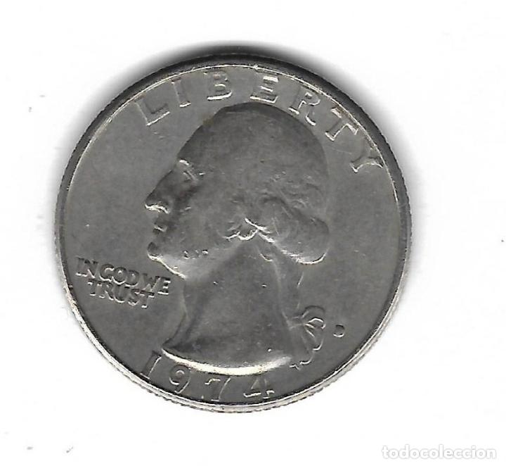Monedas antiguas de Am&eacute;rica: MONEDA. EEUU. 1/4 DOLAR. 1974 - Foto 1
