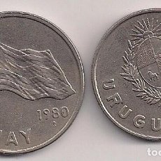 Monedas antiguas de América: URUGUAY - 1 Y 5 NUEVOS PESOS 1980 - KM#74-75. Lote 73583815