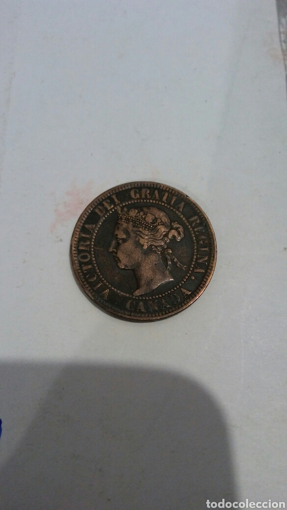 Monedas antiguas de Am&eacute;rica: Moneda Canada un c&eacute;ntimo 1901 - Foto 2