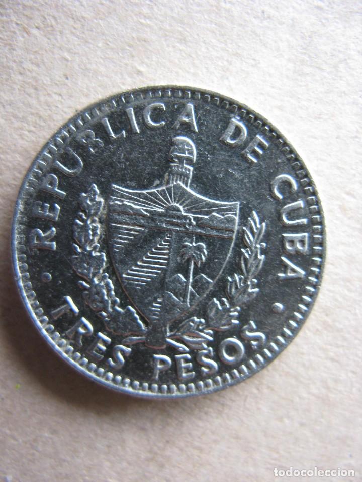 Monedas antiguas de Am&eacute;rica: MONEDA 3 PESOS CUBA 1995 - Foto 2