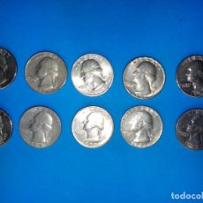 Monedas antiguas de América: 10 MONEDAS 1/4 DOLAR ESTADOS UNIDOS