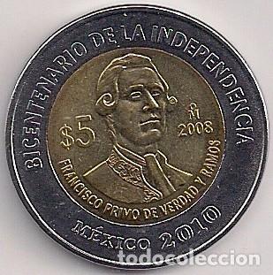 México - 5 pesos 2008 - francisco primo de verd - Vendido en Venta Directa  - 78375853