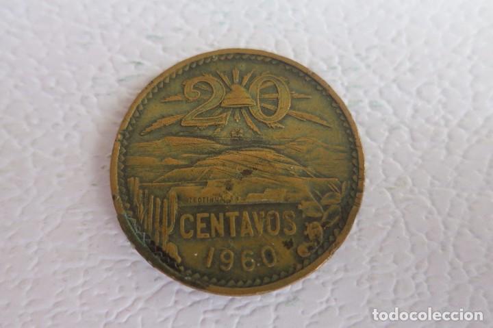 Monedas antiguas de Am&eacute;rica: Mexico 20 centavos 1960 - Foto 2