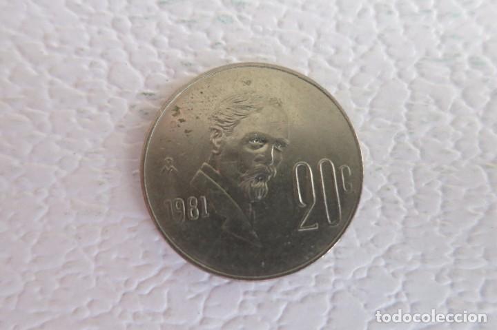 Monedas antiguas de Am&eacute;rica: Mexico 20 centavos 1981 - Foto 1