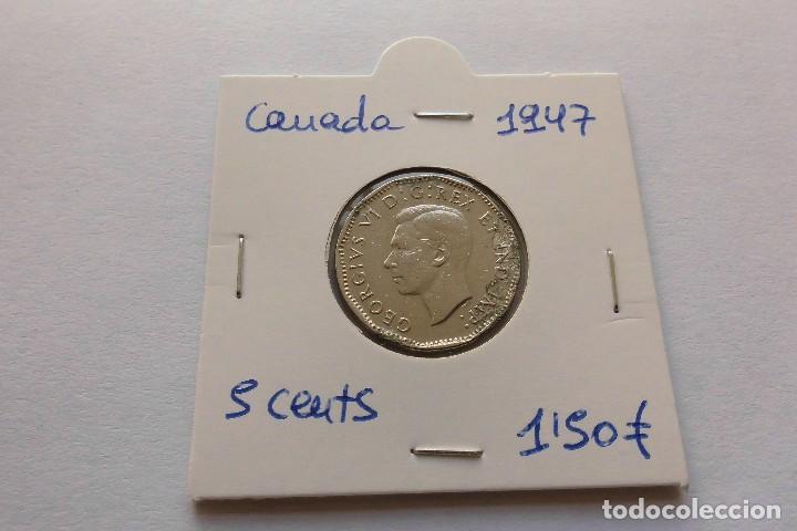 Monedas antiguas de Am&eacute;rica: Canada 5 Cents 1947 - Foto 1