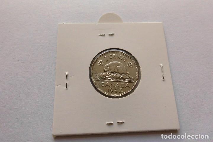 Monedas antiguas de Am&eacute;rica: Canada 5 Cents 1947 - Foto 2
