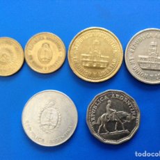 Monedas antiguas de América: ARGENTINA LOTE 6 MONEDAS VARIOS METALES