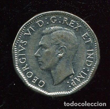 Monedas antiguas de Am&eacute;rica: CANADA : 5 Centimos 1945 - Foto 2