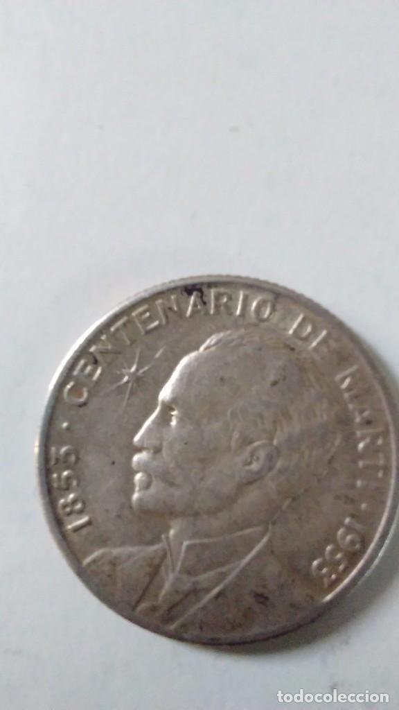 MonedaRepublicadeCuba25centavos.CentenarioJoséMarti1853-1953.Plata900M.6.25G