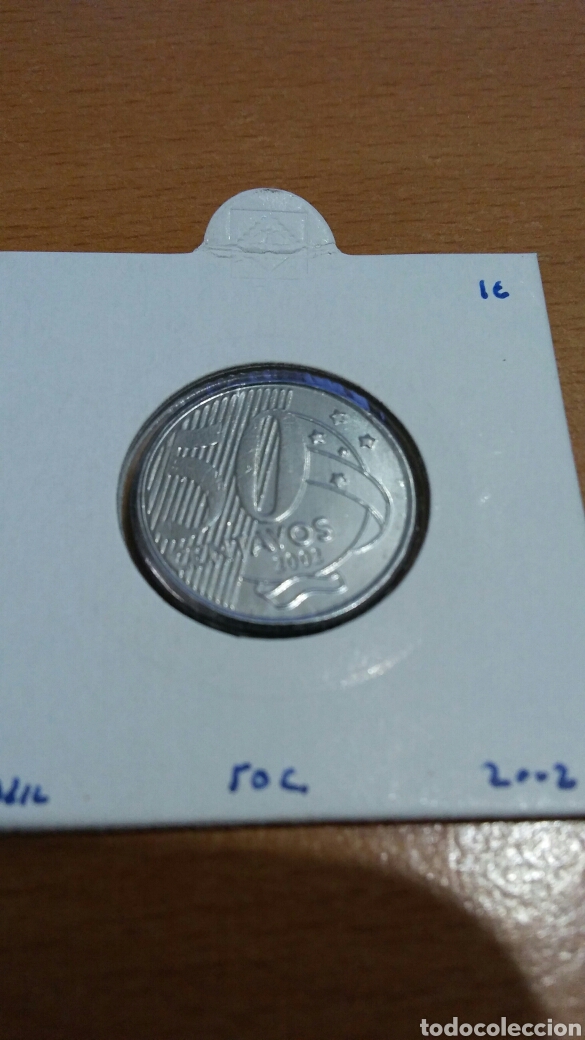 Monedas antiguas de Am&eacute;rica: Moneda de 50 CentBrasil 2002 - Foto 1