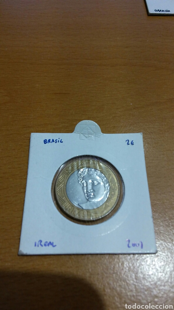 Monedas antiguas de Am&eacute;rica: Moneda de Brasil un real a&ntilde;o 2007 - Foto 1